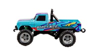 RC monster truck Amewi, model 1:64, RTR, modrý, diaľkovo ovládané terénne auto s ovládačom v tvare karty 3