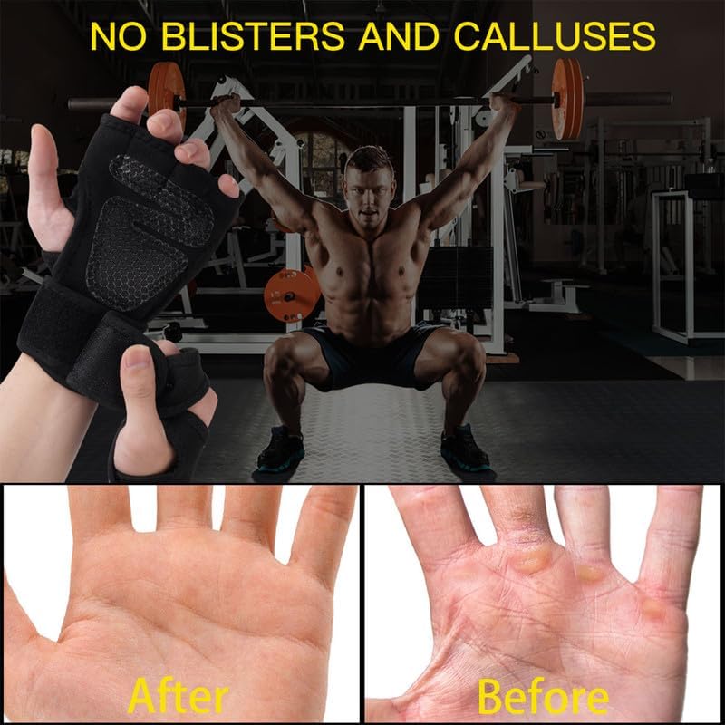 AMFUN Edzőkesztyű Csuklótámogatással Fitness Sporthoz