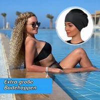 Cască de înot din silicon extra mare AMFUN pentru păr lung, cască de baie impermeabilă pentru femei și bărbați, potrivită pentru dreadlock-uri, extensii de păr și împletituri 7