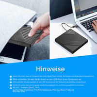 Unitate DVD Externă Amicool USB 3.0 USB-C pentru Laptop, PC Desktop, MacBook, Scriitor și Cititor DVD, compatibil cu Windows 7, 8.1, 10, 11, Linux, Mac OS, Unitate Optică Portabilă 6