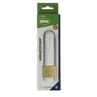 Lacăt de siguranță Amig cu tijă extra lungă, reglabil 63-150 mm, lățime 50 mm, corp din alamă, tijă din oțel călit, închidere dublă, 2 chei 5