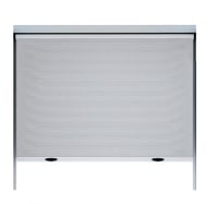 Navíjacie sieťky proti hmyzu na okná - biely hliník a sivá sieťovina zo sklenených vlákien - jednoduchá montáž - 100 x 100 cm 1