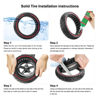 Anvelopă plină off-road Amitor 8.5x2 pentru trotinetă electrică, 8 1/2 x 2, anti-pană, fără întreținere, compatibilă cu Xiaomi Pro 2, 1S, M365, Pro, Mi3, 1 buc. 6