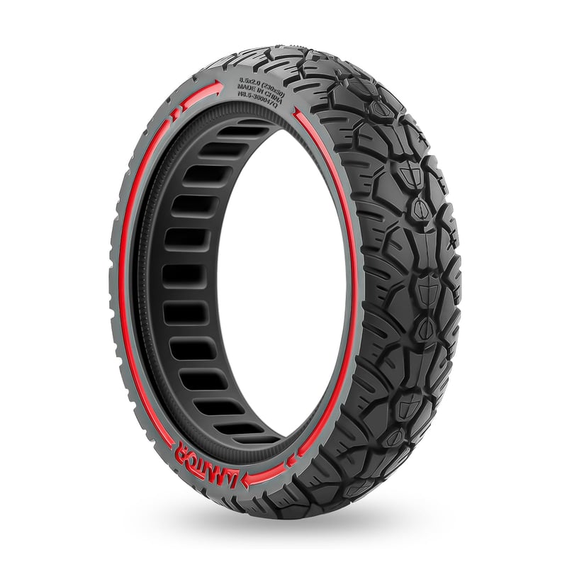 Anvelopă plină off-road Amitor 8.5x2 pentru trotinetă electrică, 8 1/2 x 2, anti-pană, fără întreținere, compatibilă cu Xiaomi Pro 2, 1S, M365, Pro, Mi3, 1 buc.