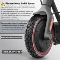 Anvelopă plină off-road Amitor 8.5x2 pentru trotinetă electrică, 8 1/2 x 2, anti-pană, fără întreținere, compatibilă cu Xiaomi Pro 2, 1S, M365, Pro, Mi3, 1 buc. 3