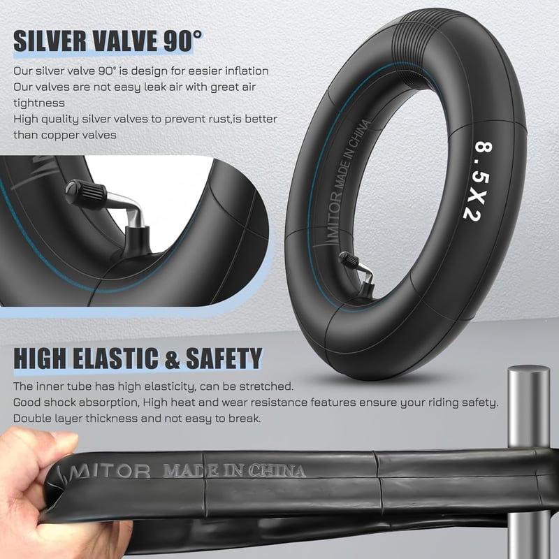 Amitor E-roller Gumi 8.5x2.0 Xiaomi Pro/M365 Csere Gumiabroncs Tömlővel 2db