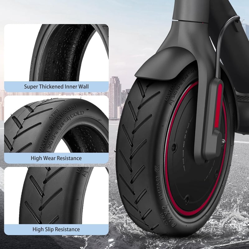 Amitor E-roller Gumi 8.5x2.0 Xiaomi Pro/M365 Csere Gumiabroncs Tömlővel 2db
