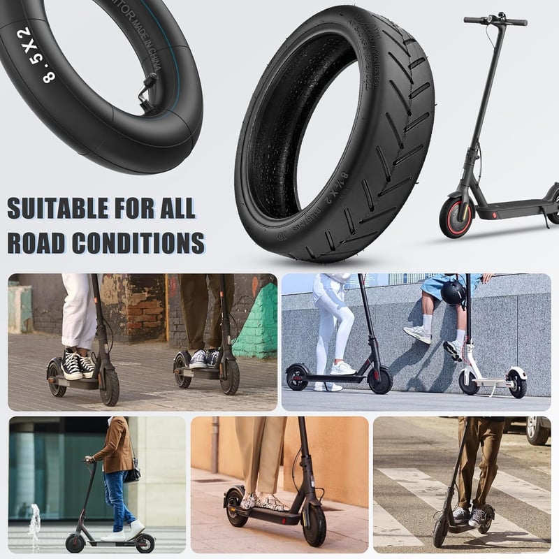 Amitor E-roller Gumi 8.5x2.0 Xiaomi Pro/M365 Csere Gumiabroncs Tömlővel 2db