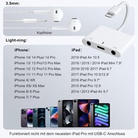 AMLLXEN iPhone 3.5mm audio adapter töltőporttal 3 az 1-ben 6