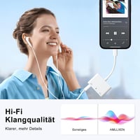 AMLLXEN iPhone 3.5mm audio adapter töltőporttal 3 az 1-ben 4