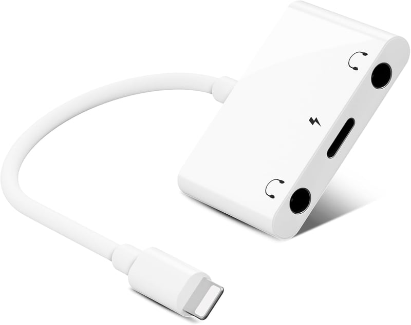 AMLLXEN iPhone 3.5mm audio adapter töltőporttal 3 az 1-ben
