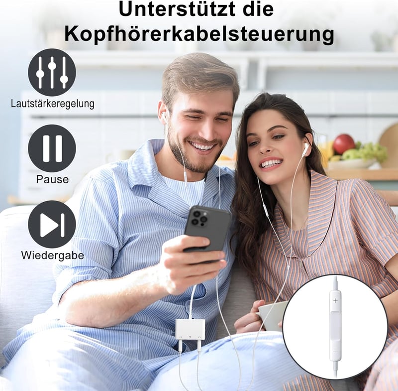 AMLLXEN iPhone 3.5mm audio adapter töltőporttal 3 az 1-ben