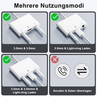AMLLXEN iPhone 3.5mm audio adapter töltőporttal 3 az 1-ben 3