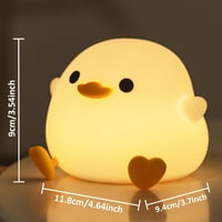 Ammonite Dodo Duck szilikon éjszakai lámpa gyerekeknek, dimmelhető LED, 20 perces időzítő 7