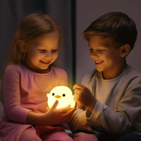Ammonite Dodo Duck szilikon éjszakai lámpa gyerekeknek, dimmelhető LED, 20 perces időzítő 5