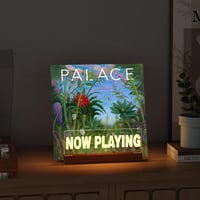 Suport pentru viniluri Ammonite Now Playing, din lemn și acril, cu iluminare LED - alb cald 4