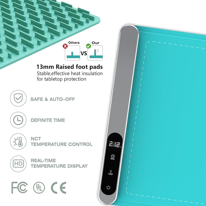 AMNCML Elektromos Ételmelegítő Tálca, Teljes Felület Fűtés, Hordozható