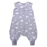 amo nenes Vreća za spavanje s nogavicama za bebe - Pamučna vreća za spavanje bez rukava sa uzorkom žirafe za dječake i djevojčice, za cjelogodišnju upotrebu, veličina XL 2