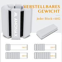 Amonax Boka- és Csuklósúly Szett - 2x0,5 kg Szürke Fitnesz Súlyok Edzéshez, Jógához, Pilateshez - Állítható Erősítő Súlyzó Nőknek és Férfiak 6