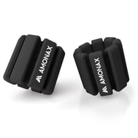 Amonax Set utega za zapešća i gležnjeve 2x0,5 kg - Crni fitness utezi za ruke i noge, utezi za trening joge, pilatesa, plesa, treninga snage za muškarce 1