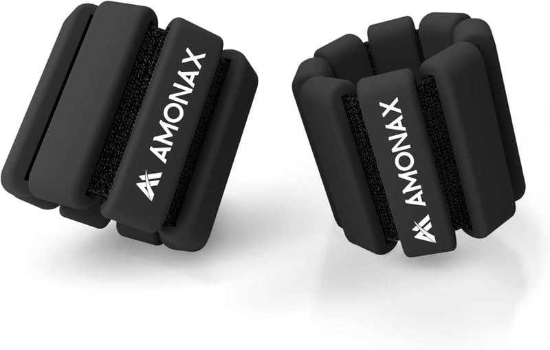 Amonax Bokasúly Szett 2x0,5 kg - Fekete Fitnesz Súlyok Karra és Lábra, Edzéssúlyok Jógához, Pilateshez, Tánchoz, Erősítő Edzéshez Férfiaknak