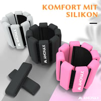 Amonax Bokasúly Szett 2x0,5 kg - Fekete Fitnesz Súlyok Karra és Lábra, Edzéssúlyok Jógához, Pilateshez, Tánchoz, Erősítő Edzéshez Férfiaknak 2