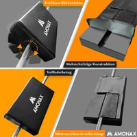 AMONAX Extra vastag csípőtolás pad, tartós edzőpad barbell-hez, uniszex fitness kiegészítő 4