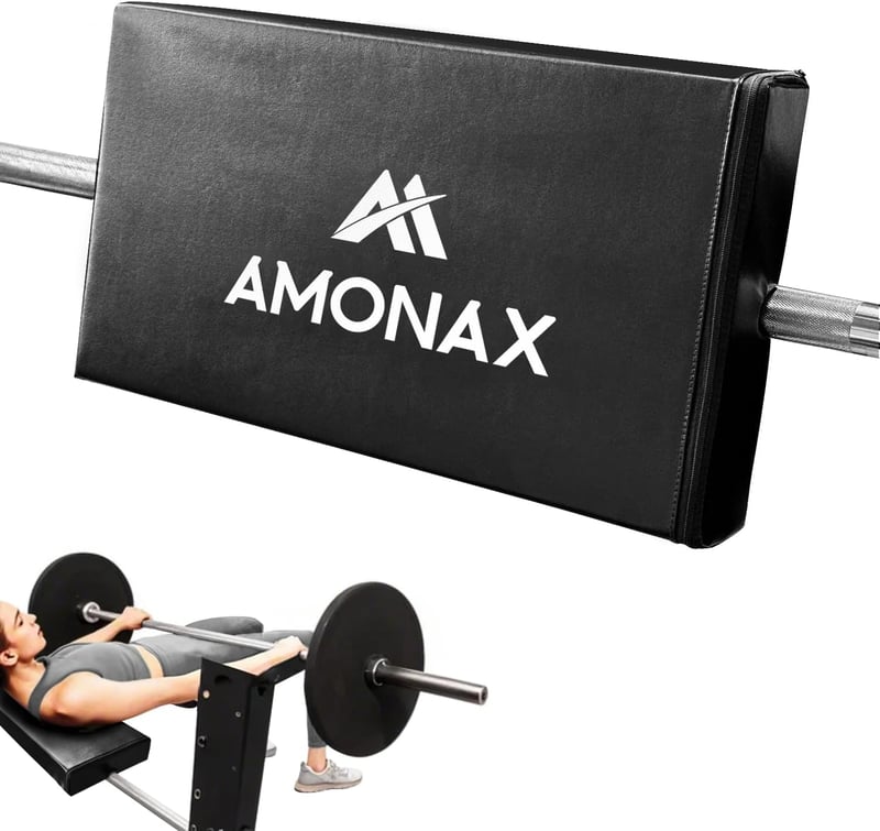 AMONAX Extra vastag csípőtolás pad, tartós edzőpad barbell-hez, uniszex fitness kiegészítő