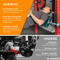 AMONAX Extra vastag csípőtolás pad, tartós edzőpad barbell-hez, uniszex fitness kiegészítő 3