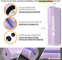 AMONAX Extra Vastag Hip Thrust Rúdpárna - 40 cm-es Edzőtermi Súlyzórúd Védőpárna Edzéshez, 200 kg Teherbírású Fitness Kiegészítő Férfiaknak  3