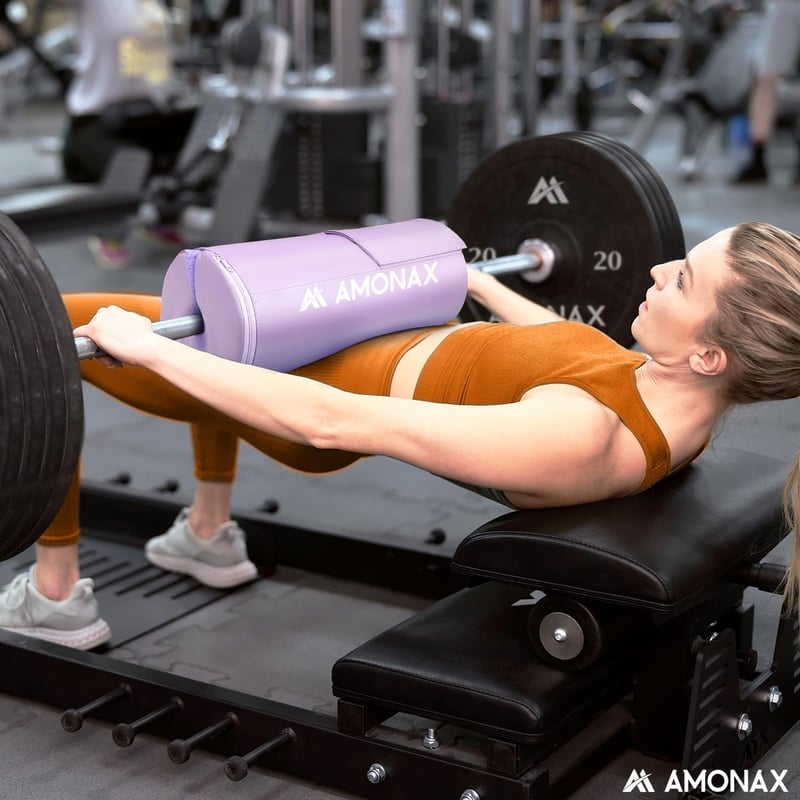 AMONAX Extra Vastag Hip Thrust Rúdpárna - 40 cm-es Edzőtermi Súlyzórúd Védőpárna Edzéshez, 200 kg Teherbírású Fitness Kiegészítő Férfiaknak 