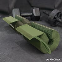 Amonax Extra Vastag Súlyzórúd Párna - Nyakvédő Hip Thrust és Guggolás Gyakorlatokhoz, Ergonomikus Fogás, 120 kg Teherbírás, Zöld 4