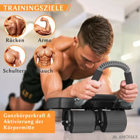 Amonax Hasizom Roller Kerékkel, Párnázott Térdrögzítővel, Férfiaknak és Nőknek 4