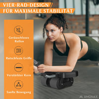 Amonax Hasizom Roller Kerékkel, Párnázott Térdrögzítővel, Férfiaknak és Nőknek 2