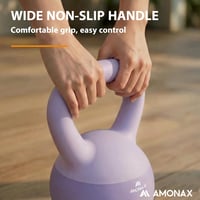Amonax Kettlebell szett 4-10 kg, neoprén bevonatú, csúszásmentes fogantyú 3