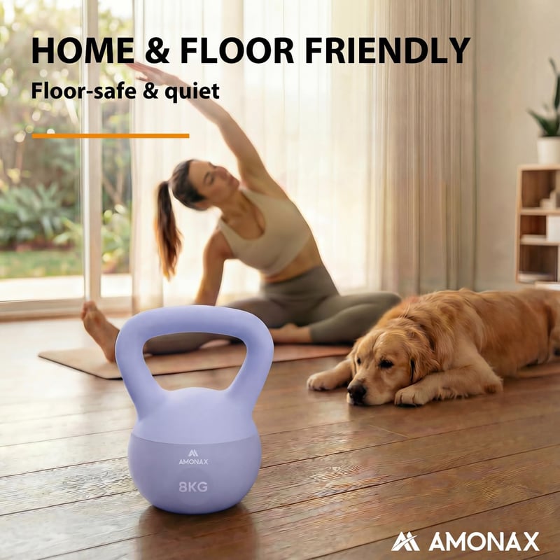 Amonax Kettlebell szett 4-10 kg, neoprén bevonatú, csúszásmentes fogantyú