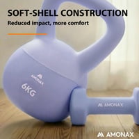 Amonax Kettlebell szett 4-10 kg, neoprén bevonatú, csúszásmentes fogantyú 2