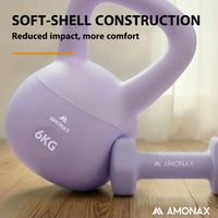 Amonax Kettlebell szett 4-10 kg, neoprén bevonatú, csúszásmentes fogantyú 2