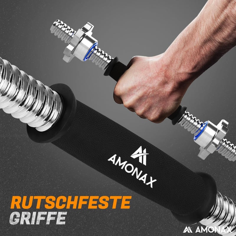 Amonax Öntöttvas Súlytárcsa Szett 2,5-10 kg - 25 mm és 50 mm Olimpiai Súlyzórúdhoz - Edzőtermi Súlyemelő Tárcsák Otthoni Edzéshez