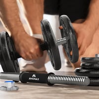 Amonax Öntöttvas Súlytárcsa Szett 2,5-10 kg - 25 mm és 50 mm Olimpiai Súlyzórúdhoz - Edzőtermi Súlyemelő Tárcsák Otthoni Edzéshez 6