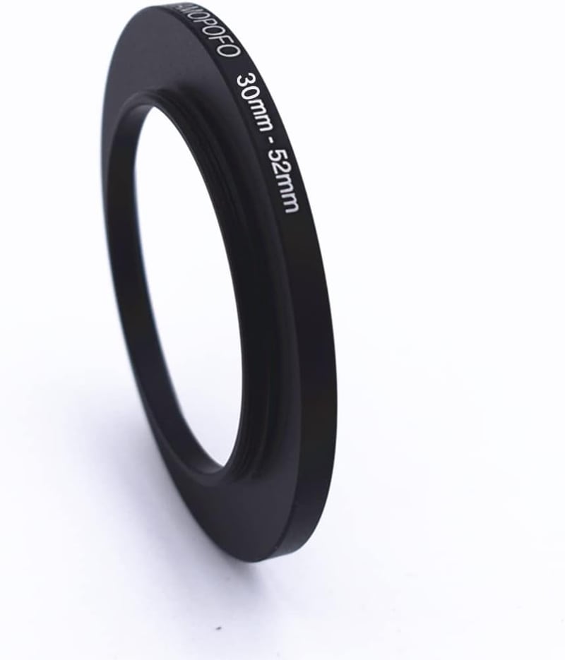 AMOPOFO 30mm-52mm Lencsekonverter Adapter CNC Fém Kamera Szűrőgyűrű
