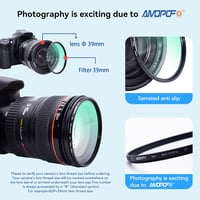 AMOPOFO 39mm UV szűrő vékony 16 rétegű multi-coating lencse védelem 5