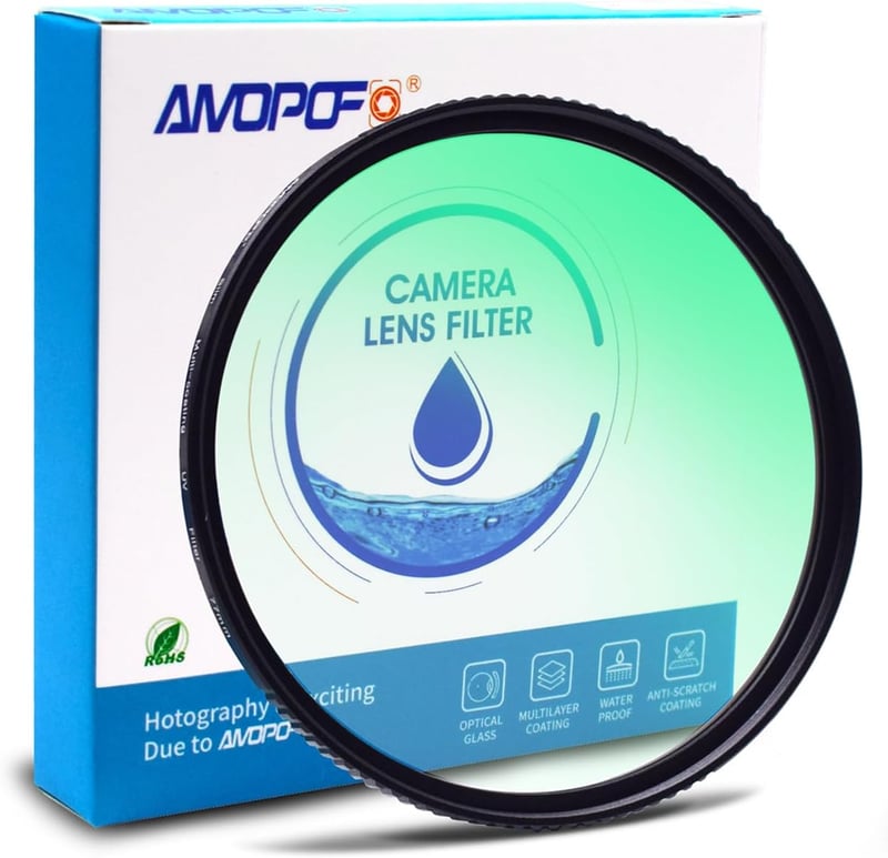 AMOPOFO 49mm UV szűrő 16 rétegű multi-coating DSLR fényképezőgéphez