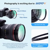 AMOPOFO 49mm UV szűrő 16 rétegű multi-coating DSLR fényképezőgéphez 5