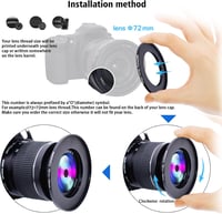 AMOPOFO 72mm-105mm Lencseátalakító Adapter CNC Fém Szűrőgyűrű 4
