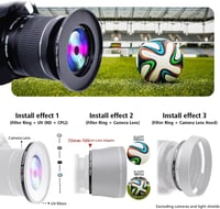 AMOPOFO 72mm-105mm Lencseátalakító Adapter CNC Fém Szűrőgyűrű 5