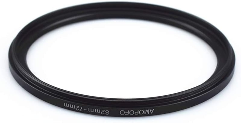 AMOPOFO 82mm-72mm Lencseadapter CNC Fém Szűrőgyűrű Kamerához