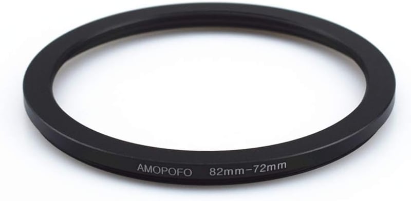 AMOPOFO 82mm-72mm Lencseadapter CNC Fém Szűrőgyűrű Kamerához