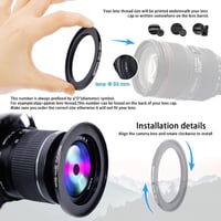 AMOPOFO 86mm-95mm Lencseadapter CNC Fém Szűrőgyűrű UV ND CPL Kompatibilis 4