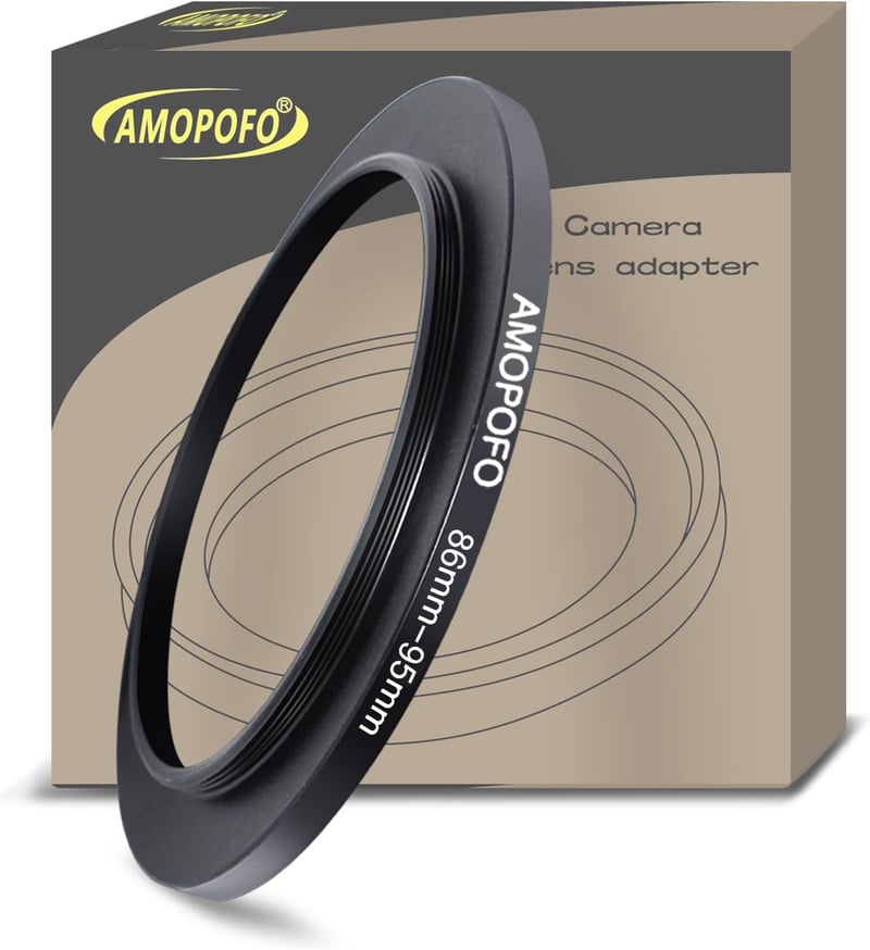 AMOPOFO 86mm-95mm Lencseadapter CNC Fém Szűrőgyűrű UV ND CPL Kompatibilis